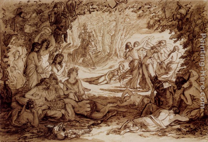 Cymocles Discovered By Atis In The Bowre Of Blisse, Spencer's Fairie Queene, BookII, Chapter V painting - Joseph Noel Paton Cymocles Discovered By Atis In The Bowre Of Blisse, Spencer's Fairie Queene, BookII, Chapter V art painting